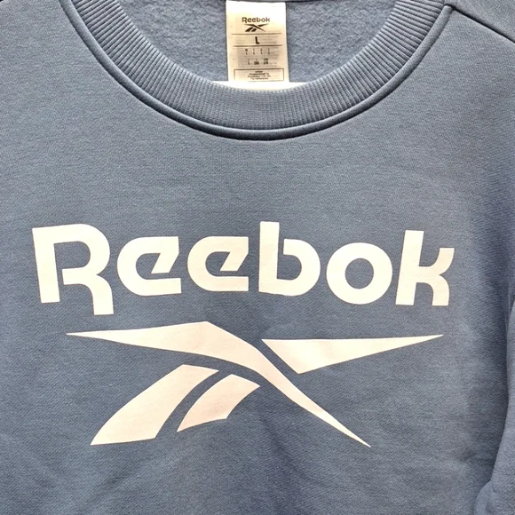 Reebok Shirts Reebok Mens Sweatshirt Large Blue Logo Nwt